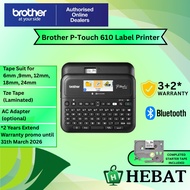Brother PT-D610BT Portable Handheld P-Touch Labelling Machine PC Link Bluetooth Printer PT D610 PTD6