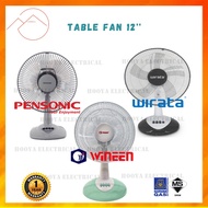 Table Fan 12''/16" PROSMK (SMK-40T)/PENSONIC (AF-30B) / WIRATA (TF-120A) / WINEEN (WVT-1221TF) | Kip