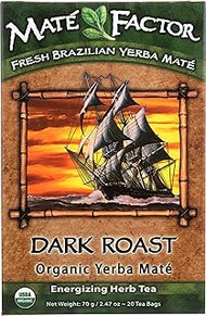 The Mate Factor Organic Yerba Mate Dark Roast - 20 Tea Bags