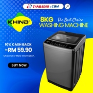 Khind 8kg PVC BODY Fully Auto Washing Machine Washer WM80A Top Load - mesin basuh 洗衣机