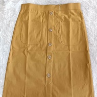 Rok Midi 7/8 Slit Depan//Lilia Skirt Wanita Kargo Katong Depan