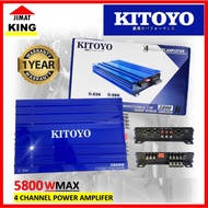 Kitoyo Power Amplifier Car 4 Channel Amp 5800W Car Power Amp 5800 Watt 4 CH Car Amplifier Car Speake