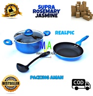 (BISA COD) PROMO Supra Rosemary Jasmine Set COOKWARE SET 3 pcs / Panci Stainless / Panci Set / Bonu
