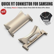 Quick Fit Connector for Samsung Galaxy Watch 6 5 4 10 44mm for Galaxy Watch6 Classic 43 47 42 46mm 2pcs Stainless Steel Adapter