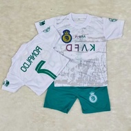 AL NASSR White Kids Football Jersey Latest Ronaldo AL NASSR Football Jersey Set/ and 2025