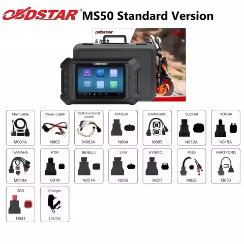 High Quality OBDSTAR MS50 Intelligent Motorcycle Diagnostic Tool with 5-Inch Screen for More Than 30