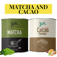 🎀(เซตคู่) ผงมัทฉะ ชาเขียว (Matcha Powder) ขนาด 250g +ผงคาเคา ออร์แกนิค (Organic Cacao Powder) ขนาด