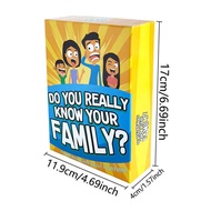 Hot Product Board Game Family Party Game Card Do You Really Know Your Family