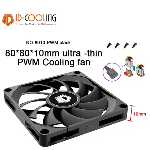 ID-COOLING 8010 80mm Utrl Slim Thinckness 10mm Ultra-Thin PWM Temperature Control 8cm Chassis Coolin