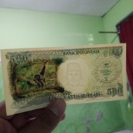 QUALITY!! UANG KERTAS 500 RUPIAH TAHUN 1991 MONYET GANTUNG