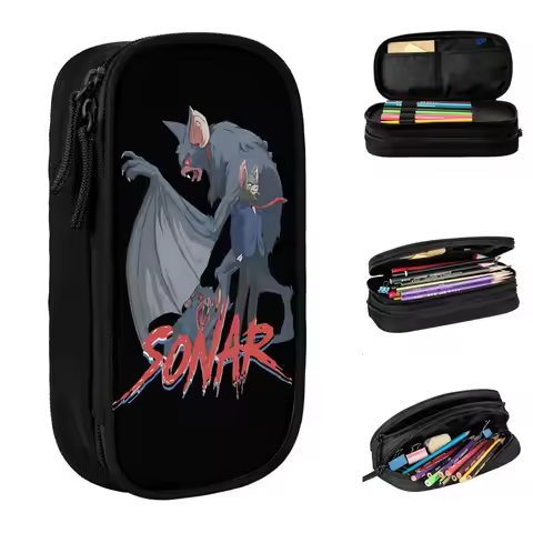 Sonar Dispatch Game Pencil Case Fun Pen Box Bag Student Big Capacity Office Zipper Pencilcases