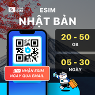 eSIM du lịch Nhật Bản dung lượng khủng (20 - 50 GB) - Gohub gửi eSIM qua email
