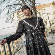 Sausan - Ankara Madiha Dress - Women's Vintage Eyelet Dress