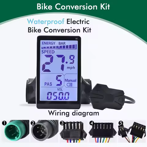 UART2 M5 Electric Bike LCD Display Screen E-Bike Speedometer Screen Panel Electric Scooter Bicycle E