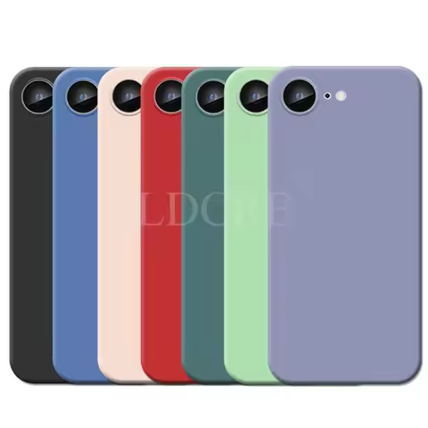 For iPhone 16e Case Liquid Silicone Protector Case For iPhone 16 E Cover TPU Rubber Phone Protector 