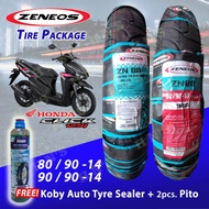 ZENEOS ZN88 Tire Set for Honda Click 125i 2 pcs ( with FREE Koby Tire Sealant and Pito )