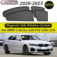 LINNUNU For BMW 3 Series G20 F35 2020-2025 320i 325li Magenetic Car Sunshade Windshield Curtain Side
