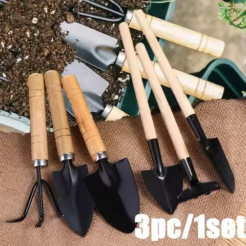 3PC/Set Mini Garden Tool Set Garden Indoor Small Plants Garden Tools With Handles Shovel Rake Portab