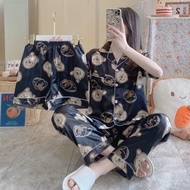 #Cand 3 in 1 Korean Silk Cute Shorts Pajama Terno Sleepwear for Women Size M/L/XL/2XL High quality