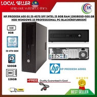 HP ProDesk 600 G1 i5-4570 SFF Intel i5 8GB RAM 256GBSSD+500 GB HDD Windows 10 Professional PC Black[