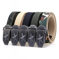 Tactical Belt Alloy Buckle Trouser Belt Men's Canvas Inner Belt Outdoor Military Fan Pentagram Military Version Thickene