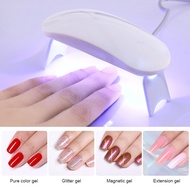 White 6W LED UV Lamp 3 LEDS Mini Nail Gel Curing Machine USB Cable Nail Art Tools