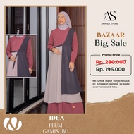 BAJU GAMIS WANITA NIBRAS IDEA PLUM / BAJU GAMIS BUSUI NIBRAS PROMO /