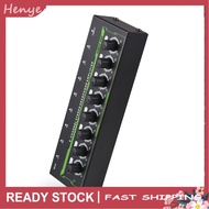 henye Headphone Amplifier 8 Channel Stereo Amp Audio with Power Adapter DC 12V 6.35mm Input/Output I