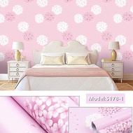 Homewallpaper - Pink Dndelion Motif Wall Sticker Wallpaper - Waterproof