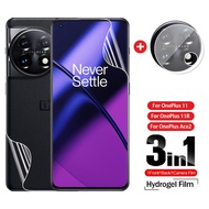 3in1 Front Back Hydrogel Film For OnePlus 11 11R Ace2 Ace 2 OnePlus11 1+11 5G 2023 Camera Glass Screen Protector Soft Hydraulic Film Protective Clear View Full Cover Lens