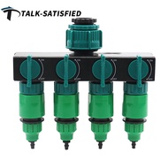 1" to 3/4" to 1/2" Female Thread 4-Way Hose Splitters With Quick Connectors  1" To 3/4" To 1/2" Euro