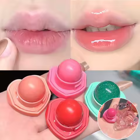 Cute Bear Lip Balm Lip Care Makeup Moisturizing and Hydrating Reducing Lip Lines Fruit Flavor Transp