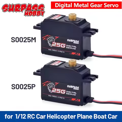 S0025M 25g Metal Gear Digital Servo S0025P 25g Plastic Gear Spare Part Accessory for 1/12 Scale RC C