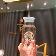 【CC shop】 Starbuck Official Store Starbuck Glass Straw Cup Womens Portable Cup Womens Anti-fall High