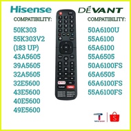♞,♘,♙Devant Hisense Smart TV remote control Original EN2BD27H EN2BC27 EN2BC27D  for Hisense LCD TV