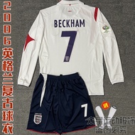 world cup jersey argentina jersey 2006 England Home Jersey, No. 7 Beckham, Long-Sleeve Retro Soccer 