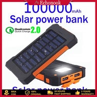 【Original】Solar Powerbank 100000mAh Outdoor  Energy Waterproof 100% Original External Battery Solar 