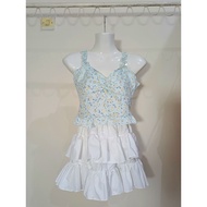 Floral tank top crop himekaji inner shoujo sawako coquette preloved