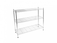 Fortem Fitness-HAWDD ชั้นวางของเหล็ก 3 ชั้น รุ่น R001-B ขนาด 40x109x90ซม. สีเงิน  สินค้าคุณภาพดี