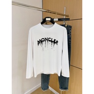 2026 MONCLER Baharu T-Shirt Bercetak Lelaki dan Wanita T-Shirt Perniagaan Leher Bulat T-Shirt Pasang