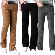 Men's Casual Pants Men's Micro Flared Pants Corduroy Pants Korean Style Stretch Slim Fit Flared Pant