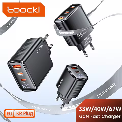 Toocki GaN USB C Charger 33W/67W Digital Display PD QC Fast Charging 40W Type C Phone Charger for iP