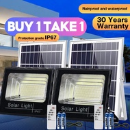 【BUY 1 TAKE 1】500W solar lights with solar panel outdoor waterproof IP67 solar flood light LED solar