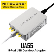 NITECORE UA55 Multi-port USB Charging Adapter 50W High Speed USB Fasting Charging For 5 devices Phon
