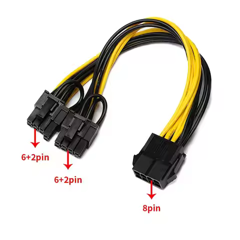 Cable EPS CPU Power line PCI-E Power Cable Adapter GPU Splitter Cable Graphics Card Cable 8Pin to Du