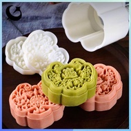 [FIREFLY1] 2pcs 75g Cookie Stamp Chinese New Year Mooncake Mold Set Dragon Ru Yi DIY Hand Press Fond