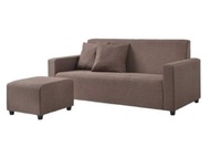 (FurnitureSG) 3-Seater+Stool Fabric Sofa
