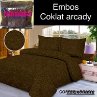 NAMASA Bedcover 1 set lengkap KING SIZE ukuran 160x200 bahan KATUN JEPANG jenis EMBOS tidak luntuk L