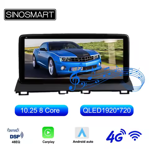 SINOSMART 10.25'' Android Navigation Dash Radio for Mazda 3 (Mazda3) Axela 2014–2018 BM BN Screen wi