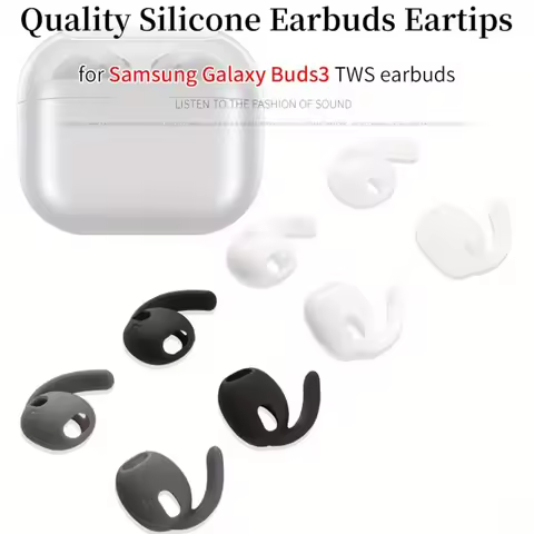4 Pairs/2 Pairs/1 Pair Premium Silicone Ear Tips with Ear Hooks for Samsung Galaxy Buds3/Buds3 Pro S